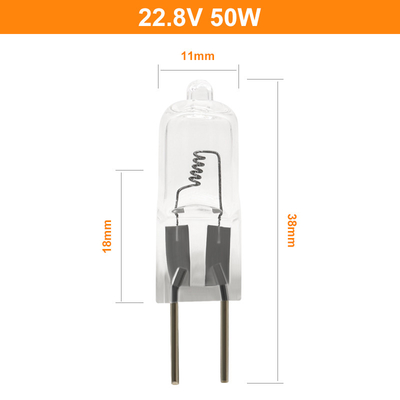22.8V 50 Watt Halojen Ampul Bipin Baz Lambası G6.35 Hastane Cerrahi Ampulleri