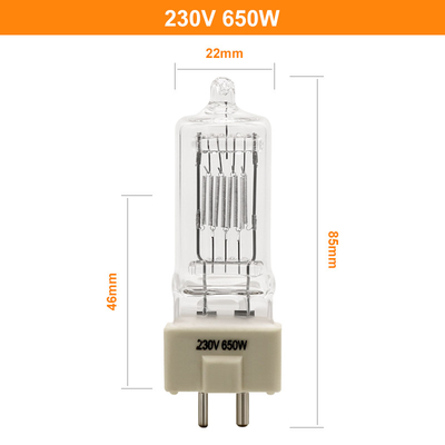 GY9.5 230V 650W Halojen Projektör Lambası AC Reflektör Tiyatro Projektör Ampulü