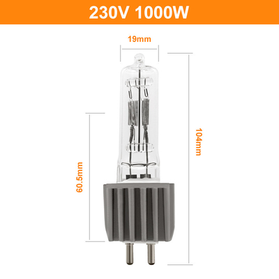 230V 1000W G9.5 Quartz Tungsten Halojen Ampul Sahne Stüdyosu OSRAM FEP ile Uyumlu