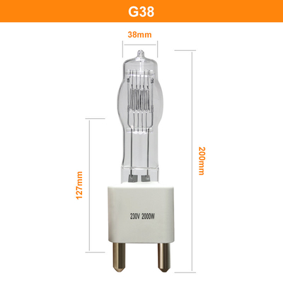 230v Yüksek Gerilim Halojen Lamba 2000 Watt Ampul G38 Tek Uçlu