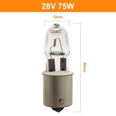 28V Tren Demiryolu Lokomotifi Kuvars Halojen Farlar Ampul 75W Bayonet Tabanı
