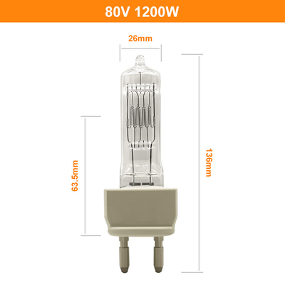 Işık G22 Tek Uçlu Halojen Lamba 80v 1200w Metal Halide Lamba Ampul 3250k