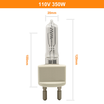 110V 350W G22 Şeffaf Kuvars Ampuller Halojen Lokomotif Lambası