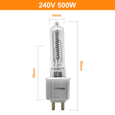 240V 500 Watt Kuvars Halojen Ampul Lümen Yüksek G9.5 Kızılötesi Isıtma Sinema TV Videosu