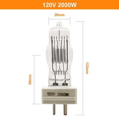 GY16 2000W 120v Halojen Ampul Deniz Projektör Ampulleri CE Onaylı