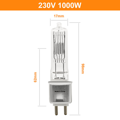 230V 1000 Watt Kuvars Lamba Ampul Havacılık Gemi Işık Sahne Spot Ampuller
