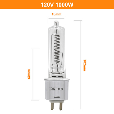 120V 1000W G9.5 Kuvars Kızılötesi Isıtıcı Değiştirme Ampulleri 101mm Sylvania Osram FEL Değiştirme