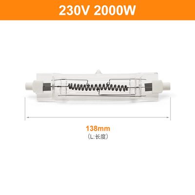 230V 2000W R7s Lineer Halojen Ampul Tüp Tipi 138mm 50000lm Çift Uçlu