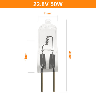 22.8V 50W Tek Uçlu Halojen Lamba Aksiyel Filament Ameliyathane Lambası