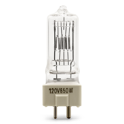 120V 650W Bi Pin Halojen Ampul Kuvars Tungsten Ticari Video Işıkları Sahne