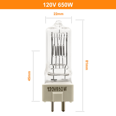 Gy9 5 650w Halojen Lamba 120V Kuvars Halojen Spot Ampul