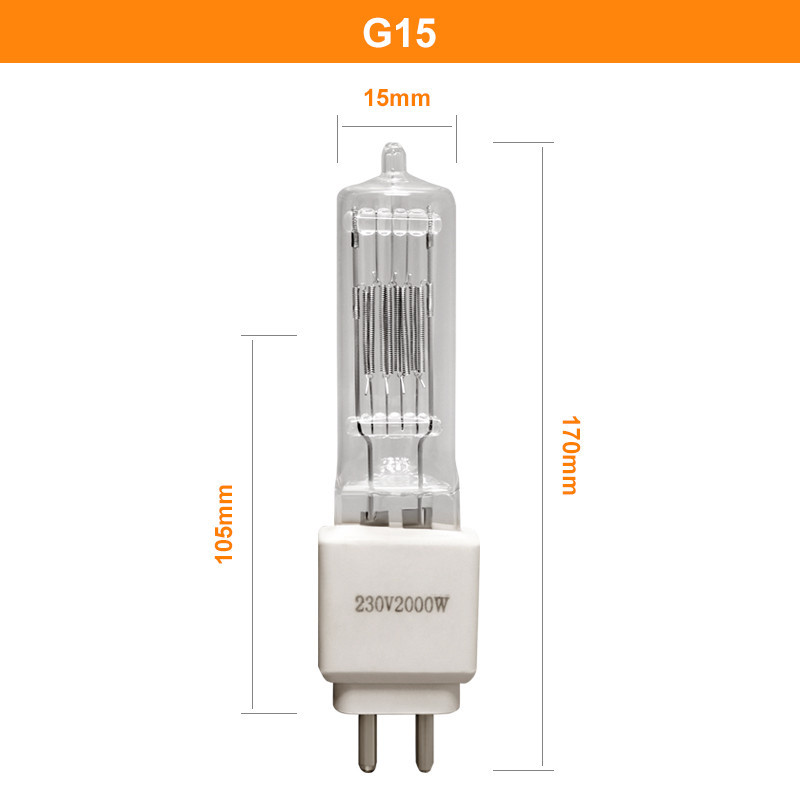 2000w Bi Pin Halojen Ampul 230v 50000 Lümen G15