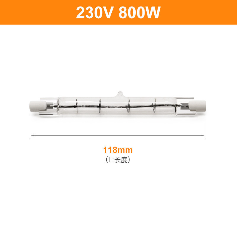 Ir Quartz Halojen Çift Uçlu Ampul 118mm 230V 800W