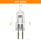 24 V 250 W Alçak Gerilim Halojen lamba yuvası Kristal Lamba Pin Ampul Projektör Makinesi Aracı Cerrahi Gölgesiz Halojen Ampul